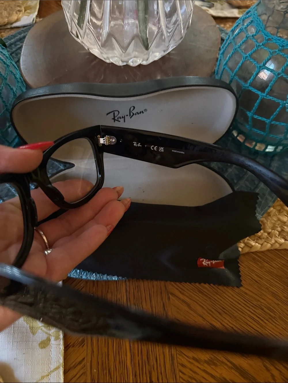 Ray-Ban Men’s Black Rectangular Sunglasses